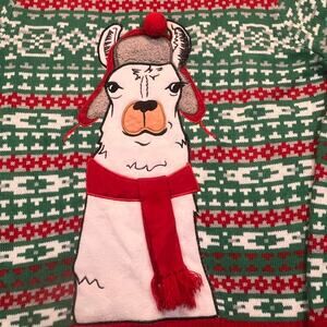 CRAZY‎ FUN LLAMA CHRISTMAS SWEATER Women XL Bells Winter Scarf Hat Ugly Sweater